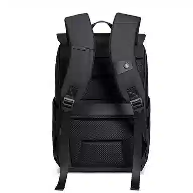 北极猎人 复古高级感通勤商务气质百搭 涤纶 双肩包 常规 男款 黑色