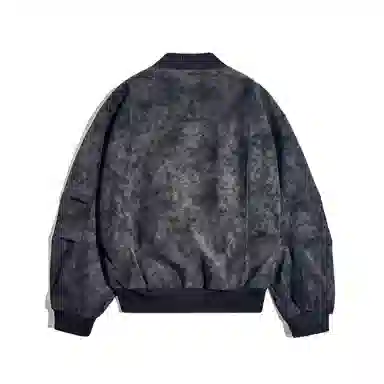 【dme】 美式复古做旧扎染设计感立领廓形棒球服时尚秋款百搭中性宽松休闲高品质小众长袖夹克外套 男女同款