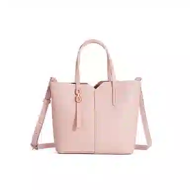 都宝路 精致简约大容量 合成革 水桶包斜挎包 中号 女款 杏色/粉色/米白/黑色