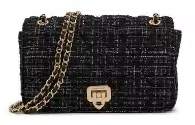 CHARLES&KEITH Tweed Chain Square Bag Small