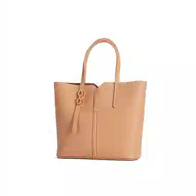 都宝路 精致简约大容量 合成革 水桶包斜挎包 中号 女款 杏色/粉色/米白/黑色