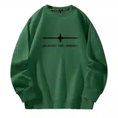 棉致 星光十字简约纯色复古休闲柔软抗皱舒适基础百搭美式街头宽松落肩套头圆领卫衣 男女同款