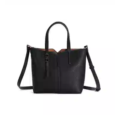 都宝路 精致简约大容量 合成革 水桶包斜挎包 中号 女款 杏色/粉色/米白/黑色