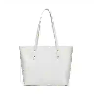 红蜻蜓 高级感百搭纯色通勤 合成革 托特包单肩包 常规 女款 米白色