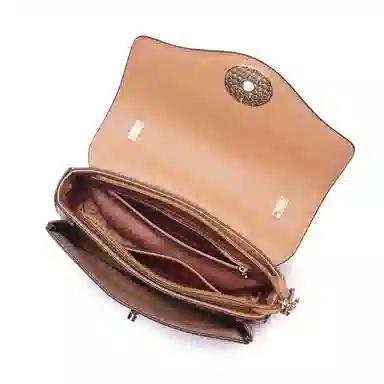 都宝路 质感百搭轻便日常通勤约会出行简约菱格链条 牛皮拼合成革 单肩斜挎包 女款 多色