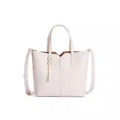 都宝路 精致简约大容量 合成革 水桶包斜挎包 中号 女款 杏色/粉色/米白/黑色