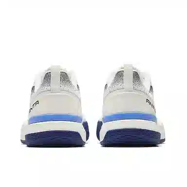 超级安踏 时尚舒适简约经典 防滑耐磨 低帮 网球鞋 女款 象牙白信号蓝
