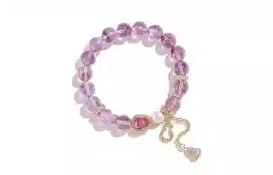 【招桃花 旺财运】 百利金 招财福禄 精致轻奢优雅气质国潮新中式平安转运简约精致经典百搭小众设计葫芦 粉水晶 手链 男女同款情侣款