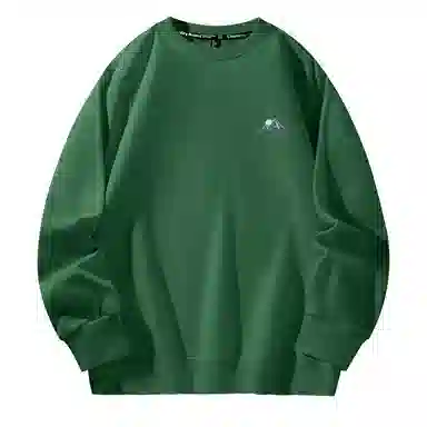 棉致 渐变山脉简约纯色复古休闲柔软抗皱舒适基础百搭美式街头宽松落肩套头圆领卫衣 男女同款