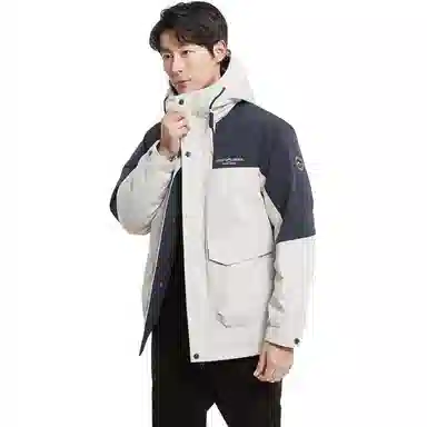 古鲨 户外拼接拒水时尚羽绒服 男款