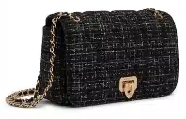CHARLES&KEITH Tweed Chain Square Bag Small