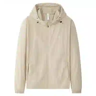 与狼共舞 速干抗皱时尚连帽舒适透气户外防水防紫外线轻薄防晒服 男款