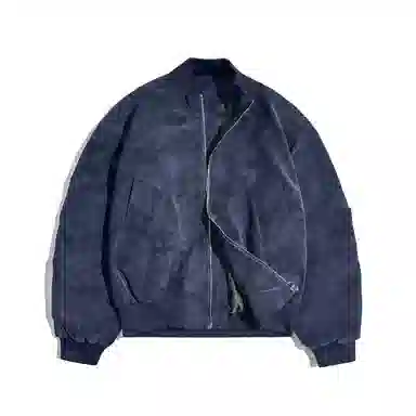 【dme】 美式复古做旧扎染设计感立领廓形棒球服时尚秋款百搭中性宽松休闲高品质小众长袖夹克外套 男女同款