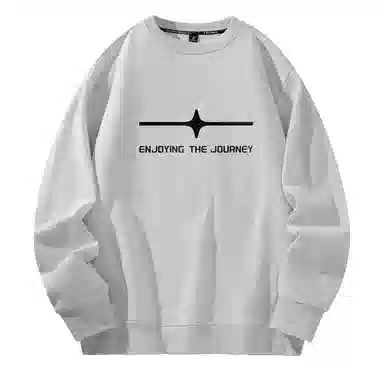 棉致 星光十字简约纯色复古休闲柔软抗皱舒适基础百搭美式街头宽松落肩套头圆领卫衣 男女同款