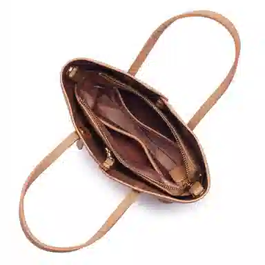 都宝路 精致简约大容量 合成革 水桶包斜挎包 中号 女款 杏色/粉色/米白/黑色