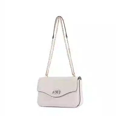 都宝路 质感百搭轻便日常通勤约会出行简约菱格链条 牛皮拼合成革 单肩斜挎包 女款 多色