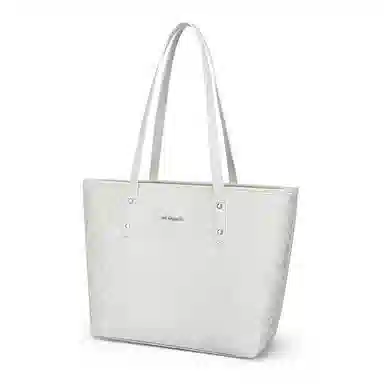 红蜻蜓 高级感百搭纯色通勤 合成革 托特包单肩包 常规 女款 米白色