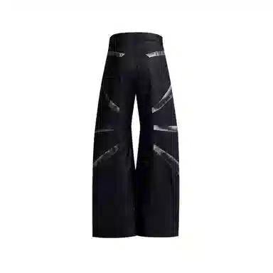 START EXCEED END Matte Multi-Pocket Wide-Leg Leather Pants