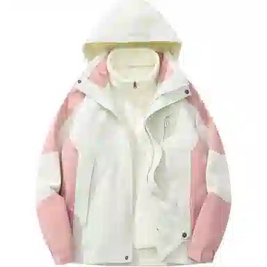 户外潮流长袖连帽三合一加厚运动外套 冲锋衣 男款