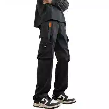 顶峰保罗 美式痞帅薄款简约工装直筒长裤大口袋设计感潮牌宽松小众百搭高街凉感舒适休闲裤 男女同款