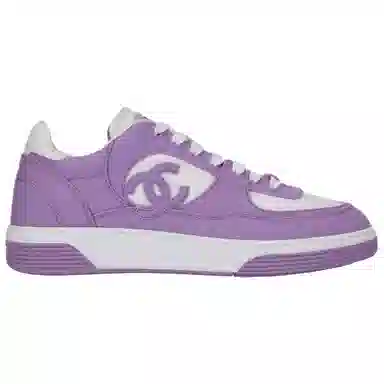 CHANEL Low Top Sneakers Light Purple