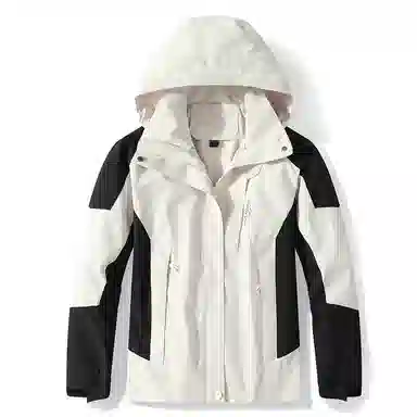 户外潮流长袖连帽三合一加厚运动外套 冲锋衣 男款