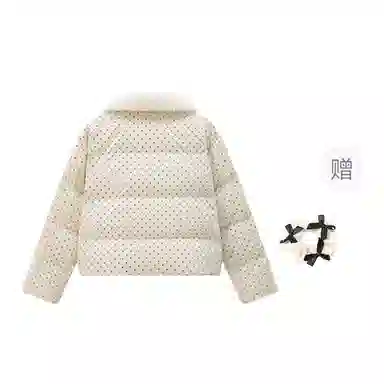 桴生 韩系甜美加厚毛领短款面包服棉服 女款