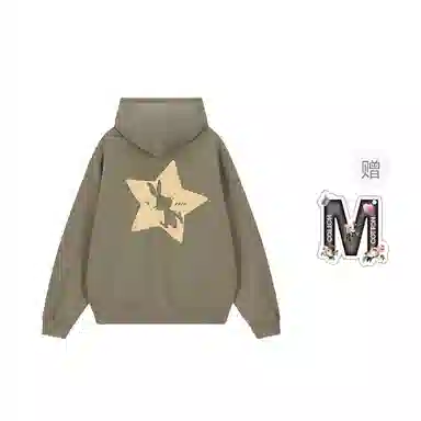 棉购 慵懒连帽春秋美式复古卫衣 男女同款