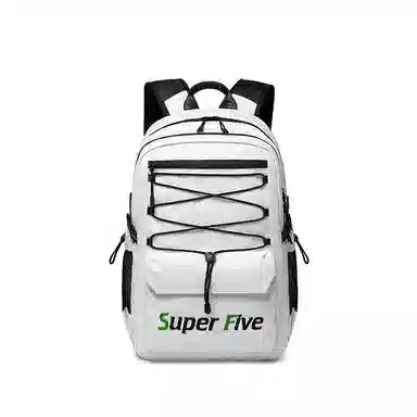 北极猎人 潮流工装学生高中生高颜值时尚学院风休闲大容量防水通勤 皮膜 双肩包背包书包电脑包 常规 男女同款情侣款 黑色/白色/灰色