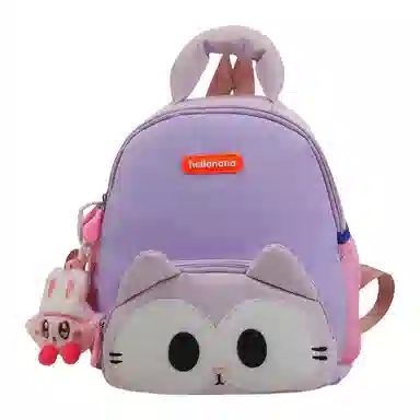 醇龙 卡通可爱 尼龙 双肩包 常规 男女同款情侣款 黑色，黄色，棕色，蓝色，紫色