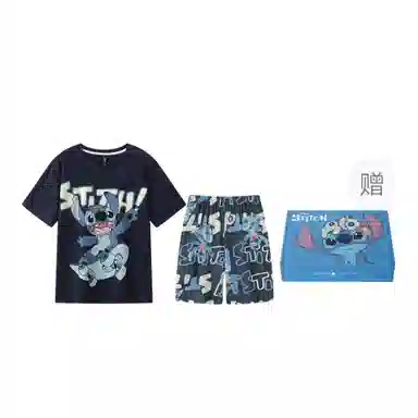 Gongdie x Disney Stitch Pajama Set Navy