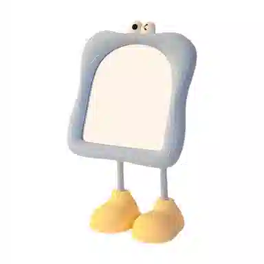 悦语大脚丫化妆镜桌面台式单面卡通大眼宿舍美妆补妆梳妆公主镜镜子 台式镜