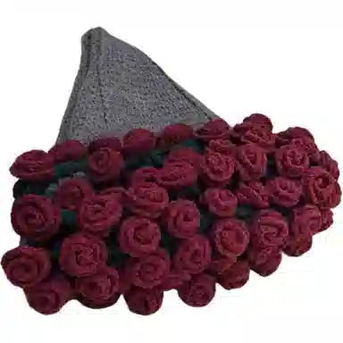 萌吉码 玫瑰花束编织 手工制作