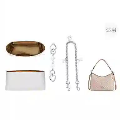 匠心手工坊 适用蔻驰流浪包延长链加长链条装饰链 内胆超轻防水杜邦纸内衬袋 金属合金 包肩带 女款 直金色/白利色