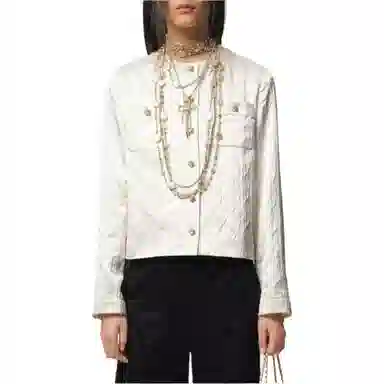 CHANEL 25A Haute Couture Silk Jacquard Shirt