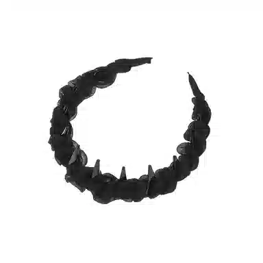 如花梦 高级感 小香风气质百搭防滑褶皱波浪 布艺 发箍 女款