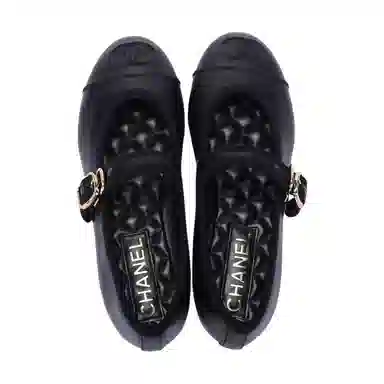 CHANEL 24S Mary Jane Flat Black