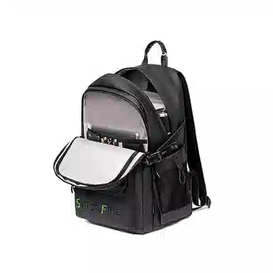 北极猎人 潮流工装学生高中生高颜值时尚学院风休闲大容量防水通勤 皮膜 双肩包背包书包电脑包 常规 男女同款情侣款 黑色/白色/灰色