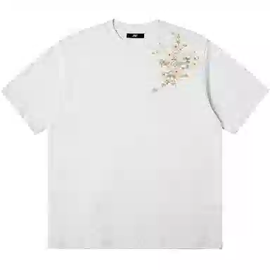 K411 Crane Embroidery T-Shirt