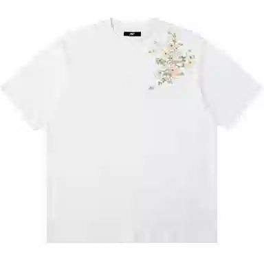 K411 Crane Embroidery T-Shirt