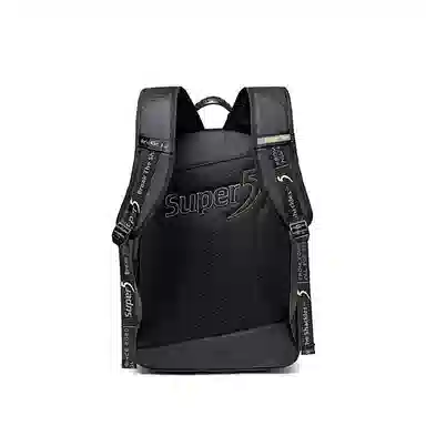 北极猎人 潮流工装学生高中生高颜值时尚学院风休闲大容量防水通勤 皮膜 双肩包背包书包电脑包 常规 男女同款情侣款 黑色/白色/灰色