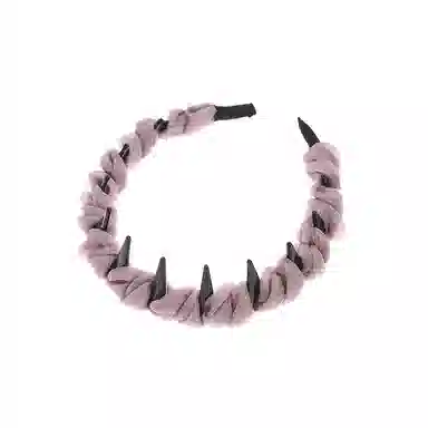 如花梦 高级感 小香风气质百搭防滑褶皱波浪 布艺 发箍 女款