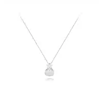 【纯银999】 六桂福珠宝 转运福袋 经典百搭小众设计轻奢精致高级感简约时尚学生日常通勤约会温柔气质可调节锁骨链 足银 项链 女款