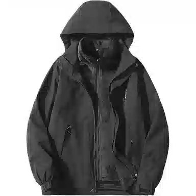 户外潮流长袖连帽三合一加厚运动外套 冲锋衣 男款