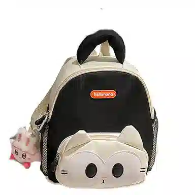 醇龙 卡通可爱 尼龙 双肩包 常规 男女同款情侣款 黑色，黄色，棕色，蓝色，紫色