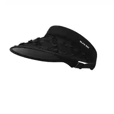 浪莎 户外沙滩帽防紫外线立体碎花空顶帽马拉松运动可扎马尾户外休闲 聚酯纤维 防晒帽 女款