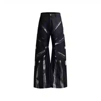 START EXCEED END Matte Multi-Pocket Wide-Leg Leather Pants