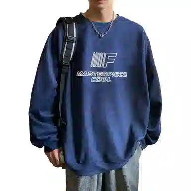 Cotton Gene American Street Letter Print Sweatshirt