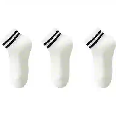 妮轻 薄款抗菌网眼条纹短袜 女款