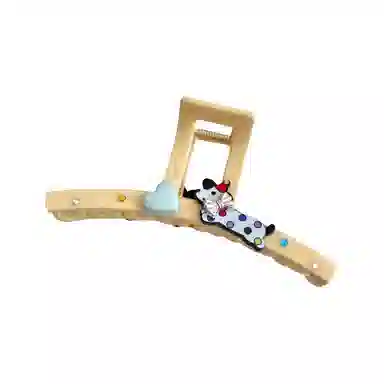 丹琴 可爱卡通彩钻小狗 甜美个性抓夹高级感后脑勺盘发鲨鱼夹子发卡头饰夏季 亚克力 发夹 女款